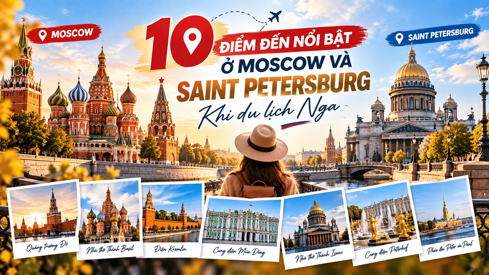 10 điểm đến nổi bật ở Moscow và Saint Petersburg khi du lịch Nga